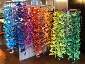 2,000 butterflies made by students at Live Oak School in San Francisco, CA