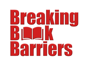 Breaking Book Barriers is written in large red font